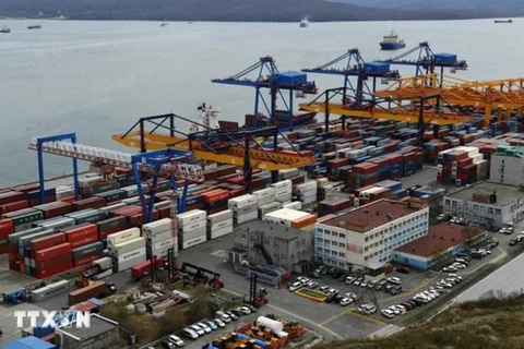 Port de fret de Vladivostok, dans l'Extrême-Orient russe. Photo : AFP/VNA