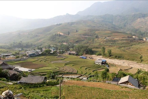 La commune de Ta Van, dans le chef-lieu de Sa Pa, est connue comme un village touristique communautaire qui attire de nombreux visiteurs, surtout étrangers. Photo: VNA