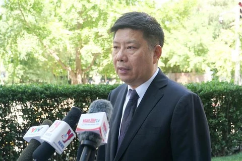 El profesor Xu Liping, director del Centro de Investigación del Sudeste Asiático del Instituto de Estudio de Estrategias Globales y Asia - Pacífico (CASS), de la Academia de Ciencias Sociales de China, en la entrevista. (Fuente:VNA)