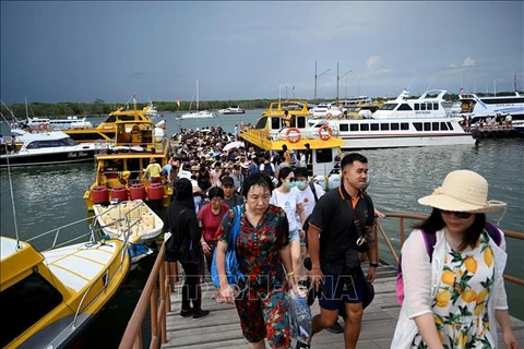 Turistas en la isla de Bali. (Fuente:AFP/VNA)