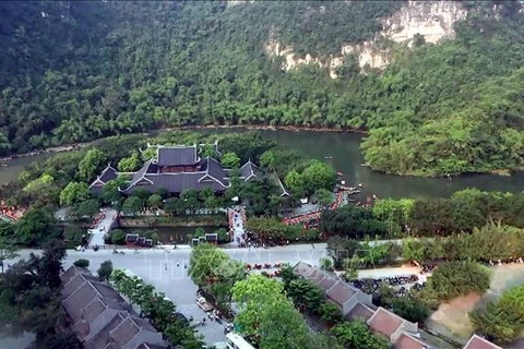 El Complejo Paisajístico de Trang An, en la provincia de Ninh Binh, fue reconocido por la UNESCO en 2014 como Patrimonio Cultural y Natural de la Humanidad. (Fuente:VNA)