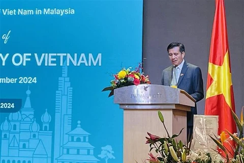 El embajador de Vietnam en Malasia, Dinh Ngoc Linh, habla en el evento. (Fuente: VNA)