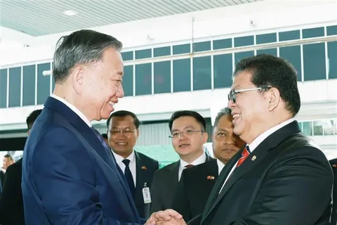 El secretario general del Comité Central del Partido Comunista de Vietnam (PCV), To Lam, se reunió con el presidente de la Cámara de Representantes de Malasia, Tan Sri Dato' Johari Bin Abdul. (Fuente: VNA)