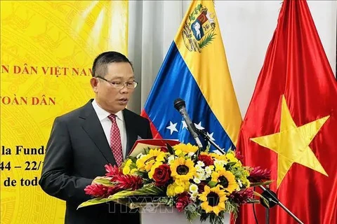 El embajador de Vietnam en Venezuela, Vu Trung My, en la ceremonia (Fuente: VNA)