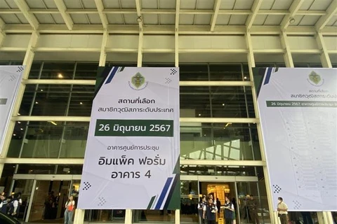 选举活动在泰国暖武里府Impact国家会议中心举行。图自越通社