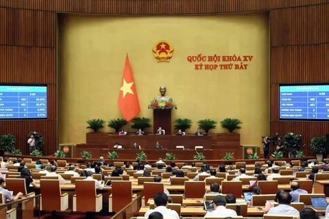 En una sesión de la Asamblea Nacional. (Foto: VNA)