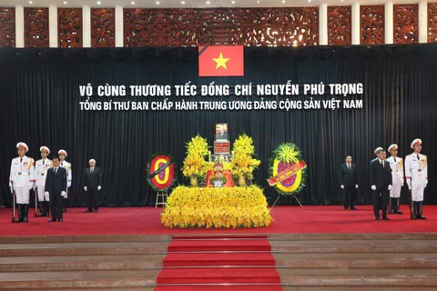 Les obsèques nationales du secrétaire général du Parti Nguyen Phu Trong. Photo : VNA