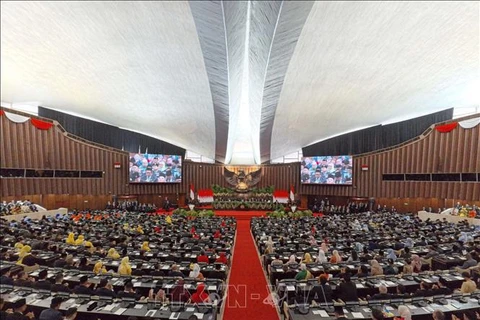 La cérémonie d'investiture du président indonésien Prabowo Subianto. Photo : VNA