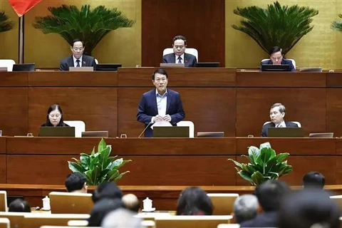 Luong Tam Quang, ministre de la Sécurité publique, répond aux recommandations de députés. Photo : VNA