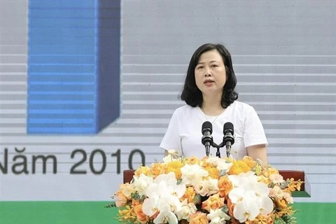 Health Minister Dao Hong Lan speaking at the meeting (Photo: VNA)
