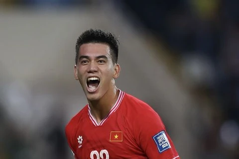 Attacker Nguyen Tien Linh who scores two goals for Vietnam (Photo: FIFA World Cup)