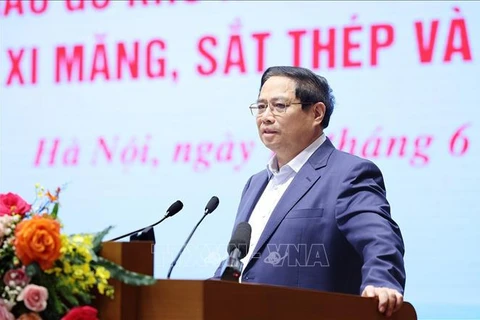 Prime Minister Pham Minh Chinh speaking at the conference (Photo: VNA)