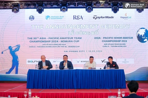 The organising committee announce the 30th Asia-Pacific Amateur Team Championship-Nomura Cup 2024 and the Asia-Pacific Senior Amateur Championship 2024 on September 19. (Photo of VGA)