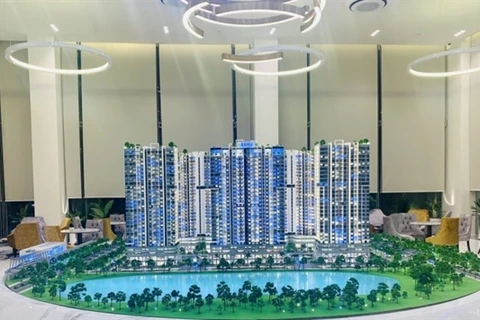 Physical model of the LDG Sky Apartment Project. (Photo: vinhomecitys.com)