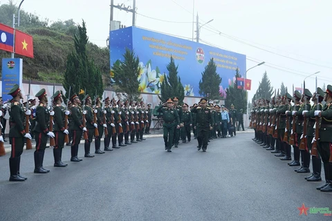 The rehearsal held at at Pahang Border Gate (Source: qdnd.vn)