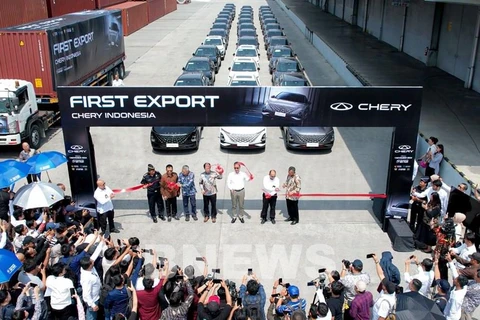 The first shipment of the Chinese Omoda C5 vehicles has departed from Indonesia and is en route to Vietnam, announced Omoda & Jaecoo Vietnam on November 6. (Photo: VNA)