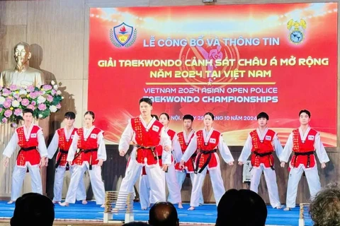 Twenty-three countries and territories have so far registered for the Asian Police Taekwondo Championship 2024 that will be held in Vietnam in next month. (Photo: cand.com.vn)