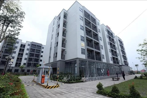 Un proyecto de vivienda social en el distrito Me Linh de Hanoi. (Foto: VNA)