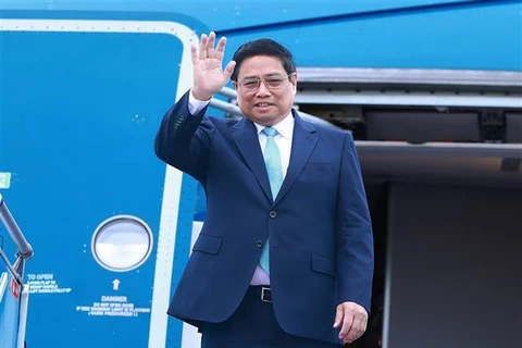 El primer ministro de Vietnam, Pham Minh Chinh,El primer ministro de Vietnam, Pham Minh Chinh, partió hoy de Hanoi para asistir a la octava Cumbre de Cooperación de la Subregión del Gran Mekong (GMS, en inglés) en China. (Fuente: VNA)