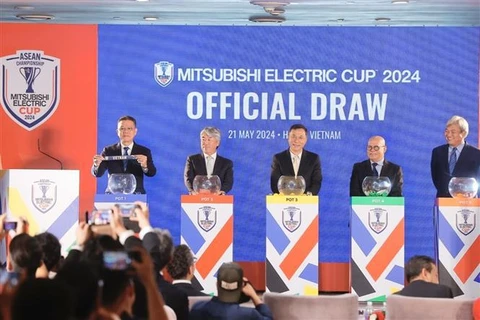 Cérémonie de tirage au sort de l’ASEAN Mitsubishi Electric Cup 2024. Photo: VNA