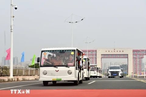 Poste-frontière Bac Luân 2, ville de Mong Cai, province de Quang Ninh (Nord). Photo: VNA