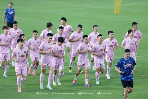 Les joueurs vietnamiens. Photo: VFF