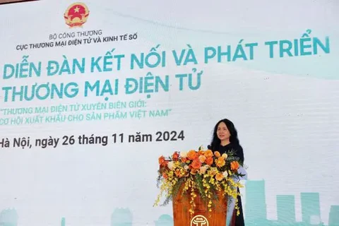 Lê Hoang Oanh, directrice du Département du commerce électronique et de l'économie numérique. Photo: VNA