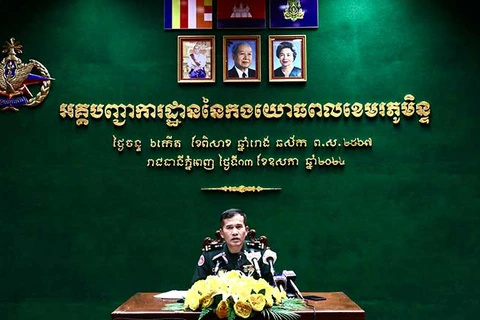 The Royal Cambodian Armed Forces (RCAF)’s spokesperson Major General Thong Solimo. (Source: khmertimeskh.com)