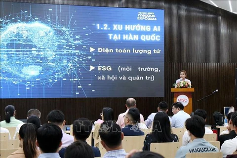 At the AI solution conference (Photo: VNA)