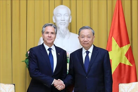 President To Lam (R) and US Secretary of State Antony Blinken. (Photo: VNA)