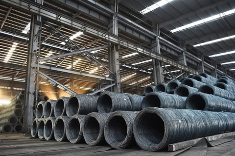 Hot rolled coils in storage at a facility in the northern province of Ha Nam. (Photo: VNA)