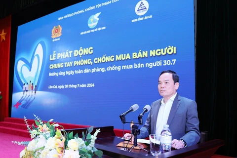 Deputy PM Tran Luu Quang speaks at the event. (Photo: VNA)