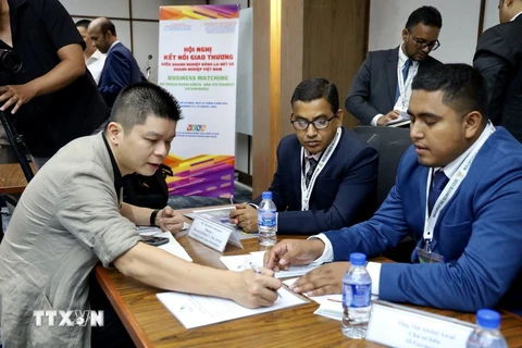 Vietnamese, Bangladeshi entrepreneurs discuss cooperation at the conference (Photo: VNA)