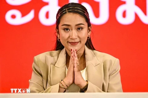 Thailand’s Pheu Thai party on August 15 nominates Paetongtarn Shinawatra as its candidate for prime minister. (Photo: AFP/VNA)