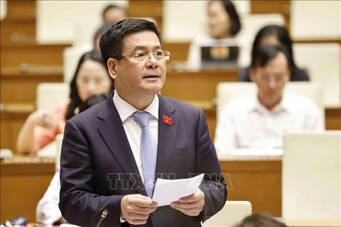 Minister of Industry and Trade Nguyen Hong Dien speaks at the event (Photo: VNA)