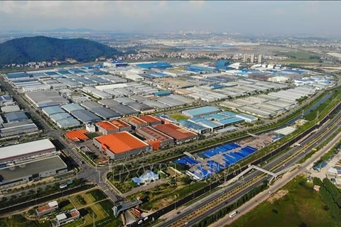 An overview of Van Trung industrial park in Viet Yen District, Bac Giang province (Photo: VNA)