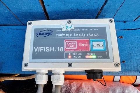 All fishing boats in the Mekong Delta province of Tien Giang are equipped with vessel monitoring system (VMS). (Photo: VNA)