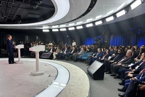 Participants at the third International Transport Conference in Moscow, Russia. (Photo: VNA)