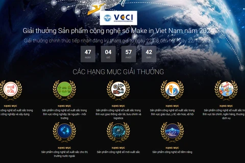 Enterprises are required to submit their entries for the award from August 22 to October 22 through the portal https://giaithuong.makeinvietnam.mic.gov.vn. (Photo: Courtesy of MIC)