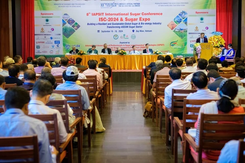 At the 8th IAPSIT International Sugar Conference in Binh Dinh's Quy Nhon city. (Photo: VNA)