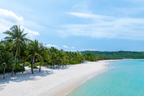 Kem Beach - the most beautiful beach of Phu Quoc Island with creamy sand and emerald colour seawater. (Photo: Sun Group)