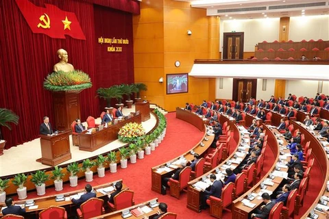 The 10th plenum of the 13th Party Central Committee begins in Hanoi on September 18. (Photo: VNA)