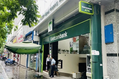 A Vietcombank branch in Hanoi. (Photo: VNA)