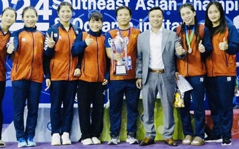 Wrestlers at the 2024 Southeast Asian Wrestling Championship & Oceania Invitational. (Photo courtesy of VWF)