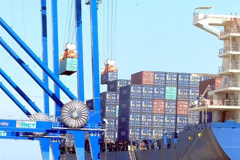 Containers loaded for exports at Hai Phong Port. There are significant opportunities that the CPTPP brings to foster trade and collaboration with the Americas. (Photo: VNA)