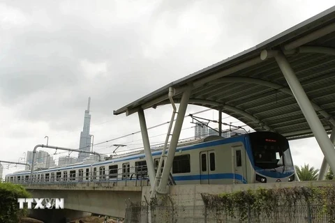 The Ben Thanh – Suoi Tien metro line in Ho Chi Minh City starts a trial run from early this month. (Photo: VNA)