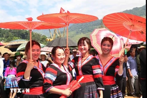 Girls from the Mong ethnic minority group in Lai Chau (Photo: VNA)