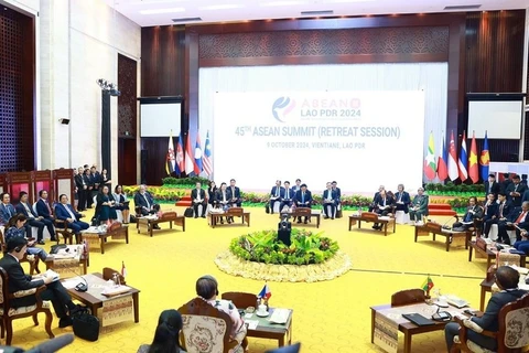 At the retreat session of 45th ASEAN Summit (Photo: VNA)