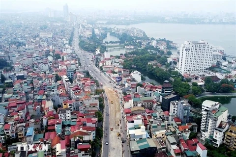 A street being widened in downtown Hanoi (Photo: VNA)