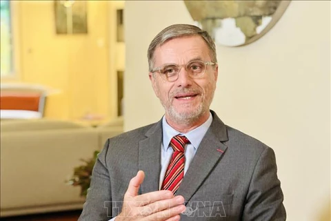 French Ambassador to Vietnam Olivier Brochet (Photo: VNA)